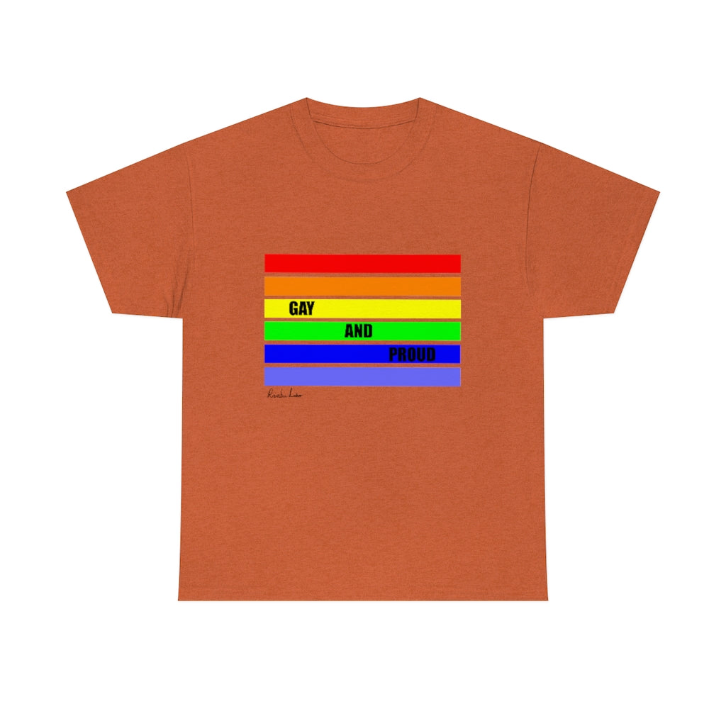 Gay and Proud Unisex Heavy Cotton Tee