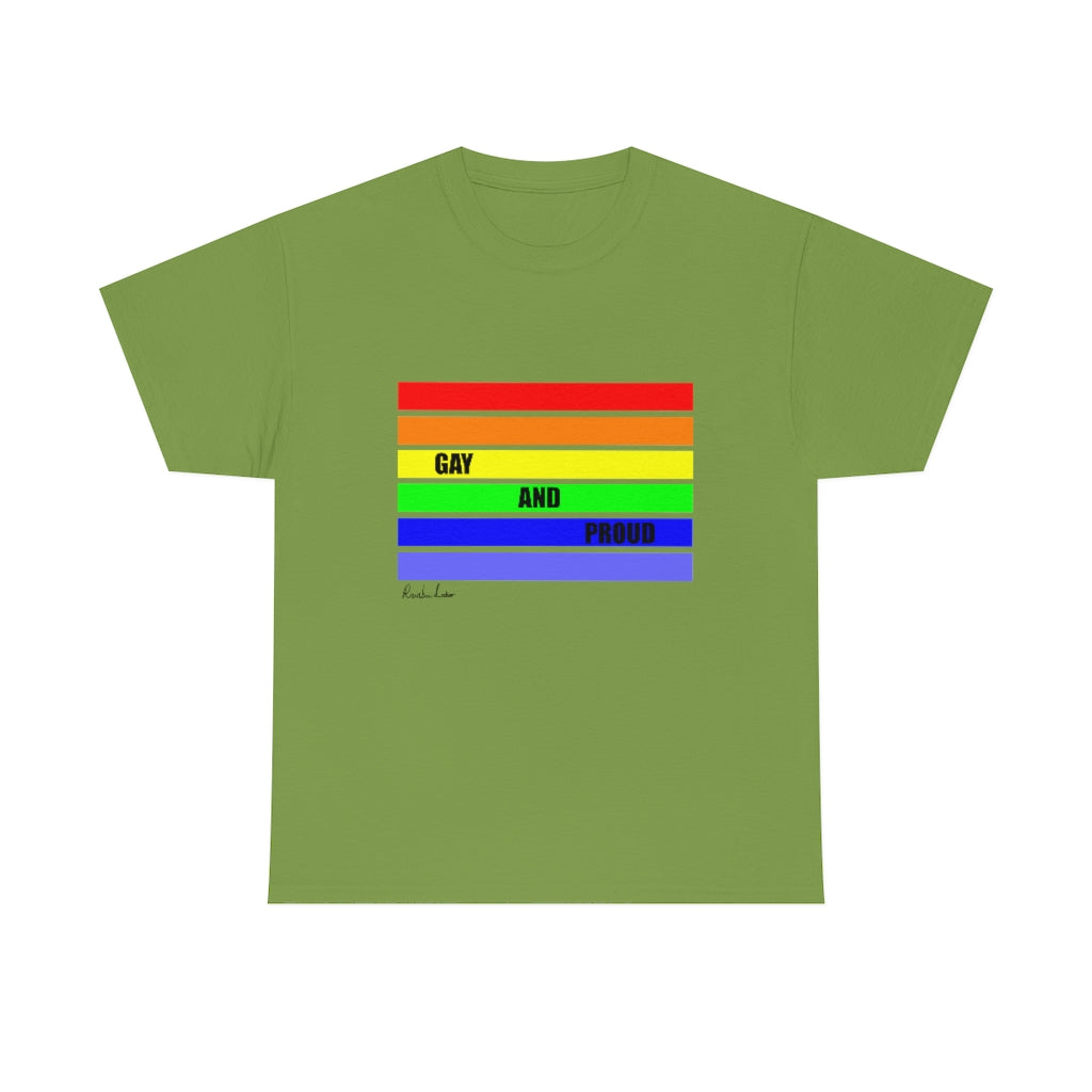 Gay and Proud Unisex Heavy Cotton Tee