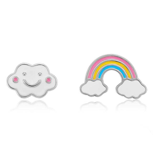 Smiles on the Pan Rainbow Earrings