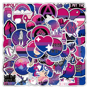 Bisexual-Themed Decal Stickers