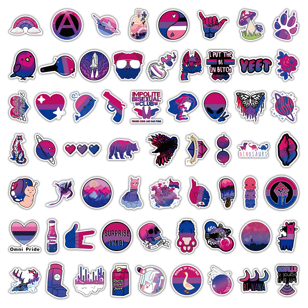 Bisexual-Themed Decal Stickers