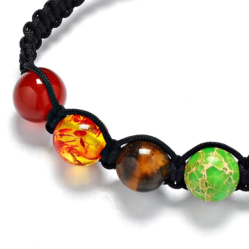 Rainbow Chakra Drawstring Bracelet