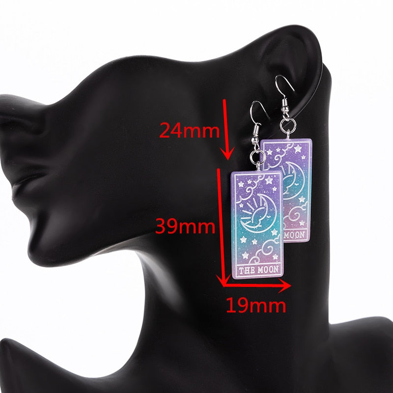 The Moon Divine Tarot Earrings