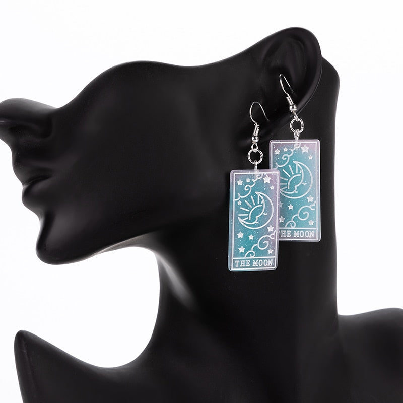 The Moon Divine Tarot Earrings