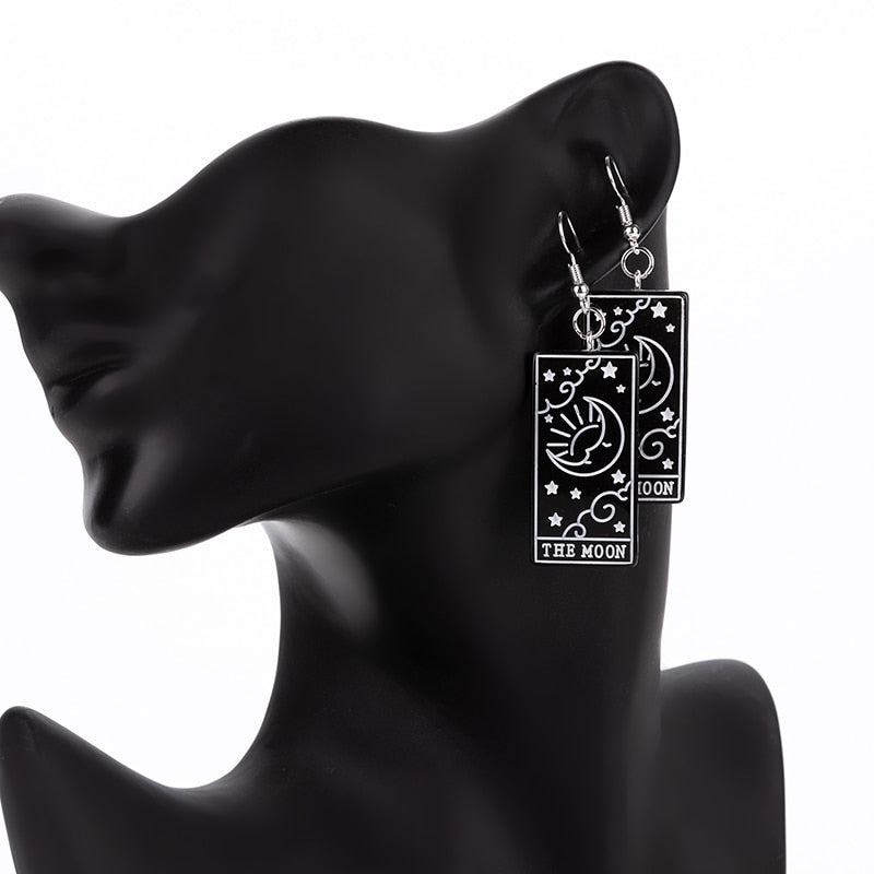 The Moon Divine Tarot Earrings