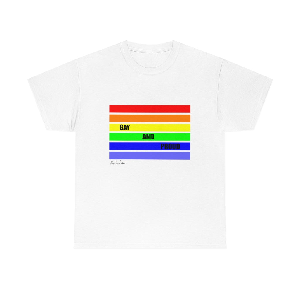 Gay and Proud Unisex Heavy Cotton Tee