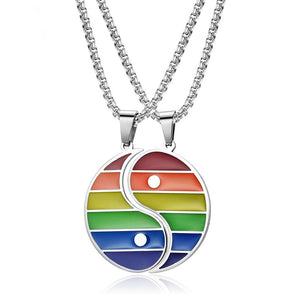 Yin & Yang Pride Couple Necklaces