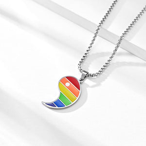 Yin & Yang Pride Couple Necklaces