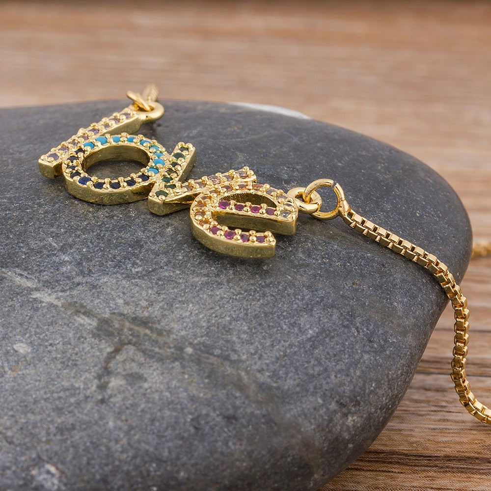 Rainbow Love Necklace