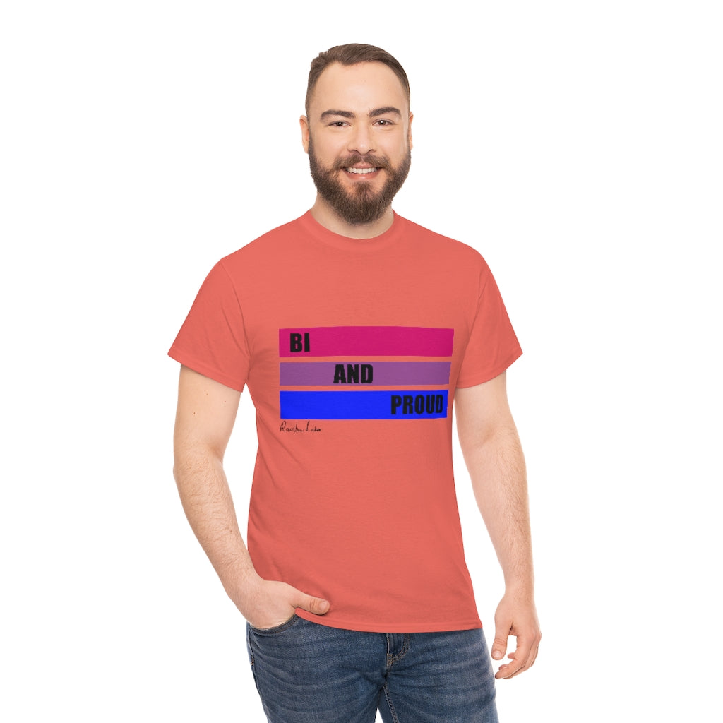 Bi and Proud Unisex Heavy Cotton Tee