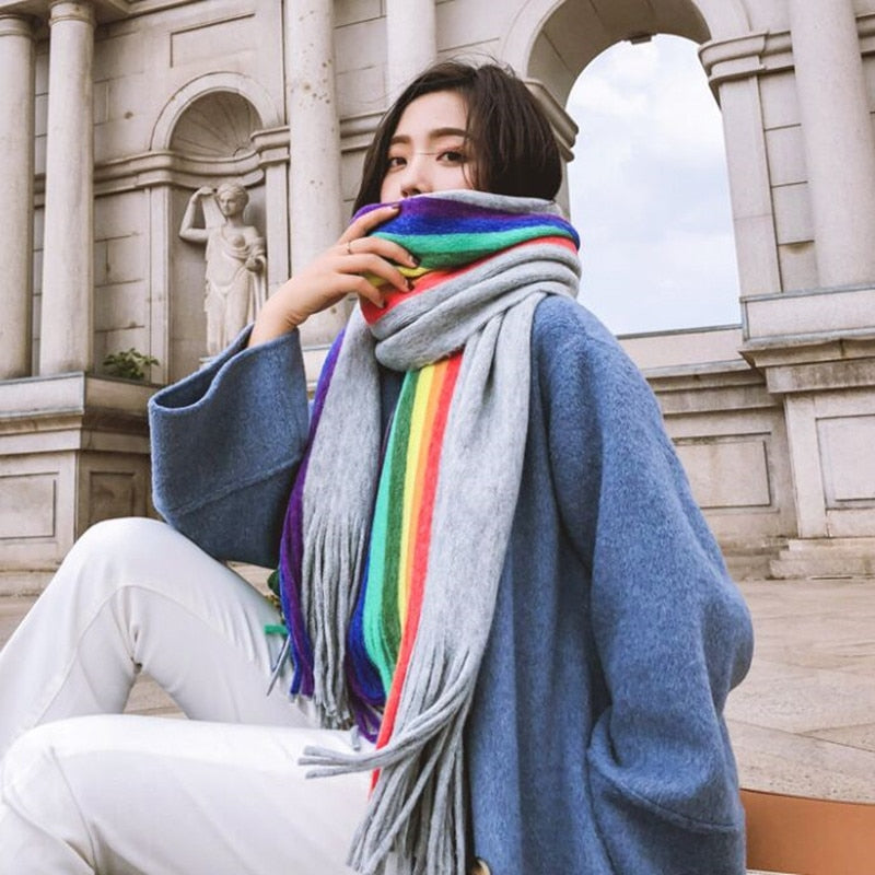 Rainbow Cashmere Scarf