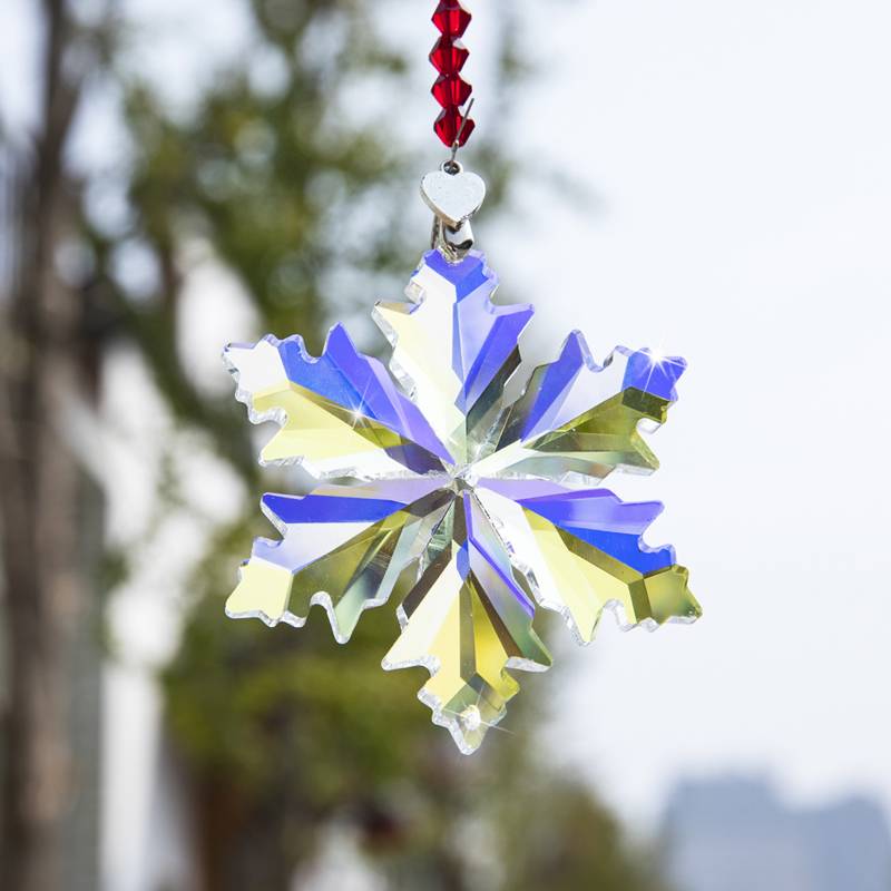 Rainbow Snowflake Prism Suncatcher