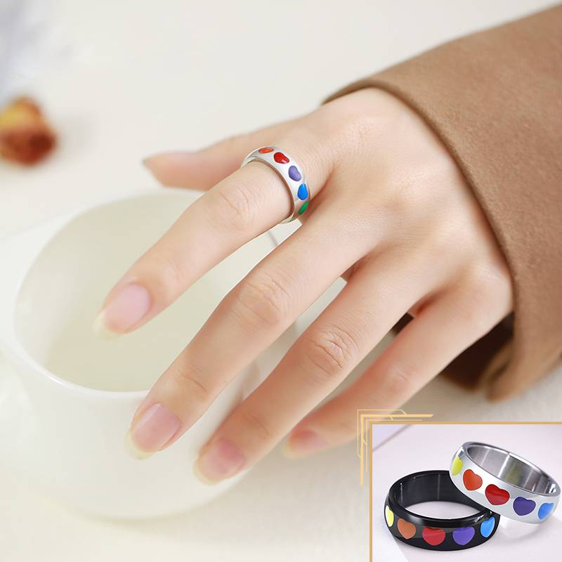 Rainbow Sweethearts Ring