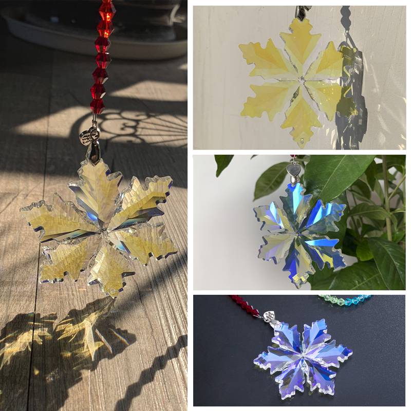 Rainbow Snowflake Prism Suncatcher