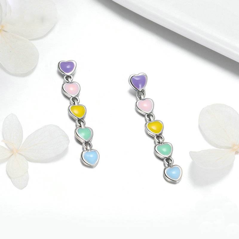 Pastel Sweethearts Drop Earrings