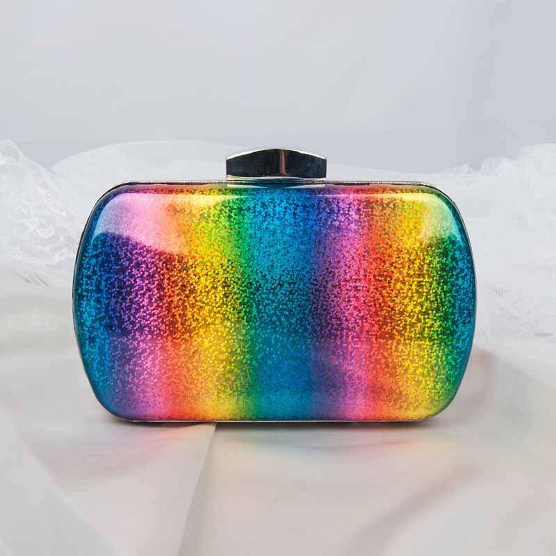 Rainbow Glitter Clutch