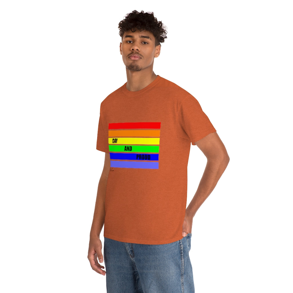 Gay and Proud Unisex Heavy Cotton Tee