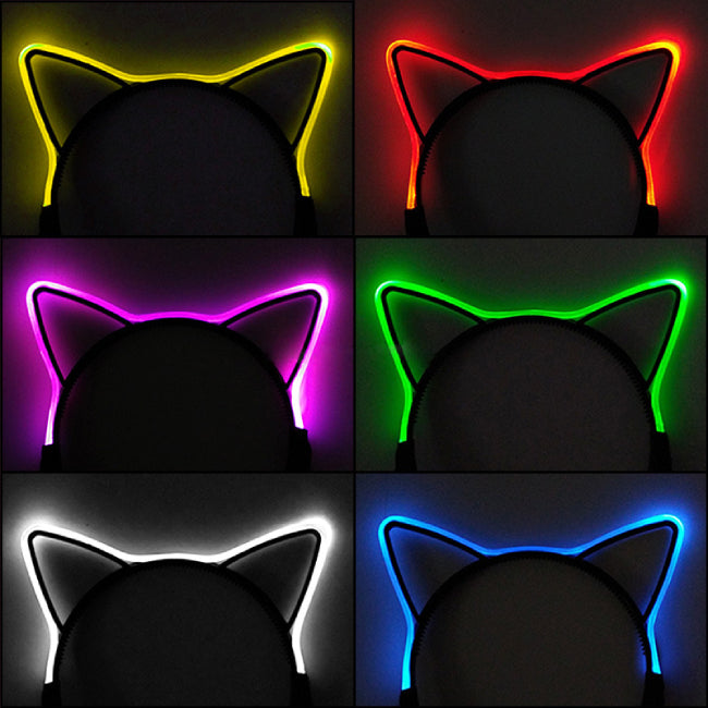 Silhouette Cat Ears LED Headband