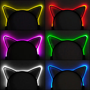 Silhouette Cat Ears LED Headband