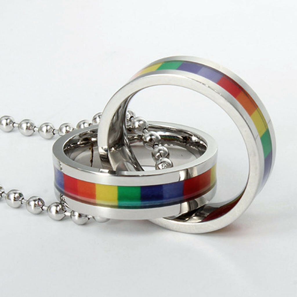 Double Rainbow Rings Necklace