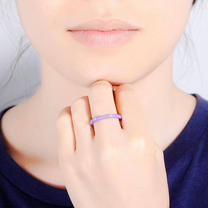 Multicolor Enamel Stacking Rings