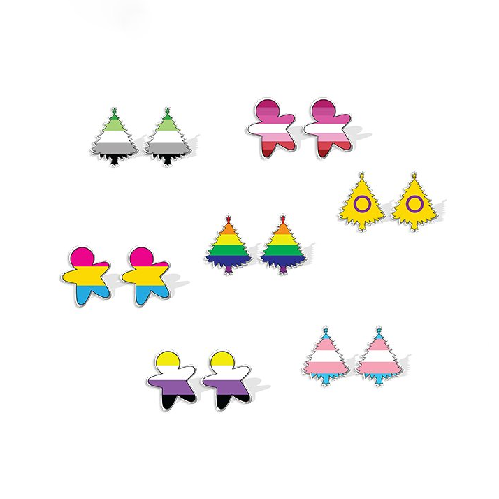 Cookie-Cut Pride Earrings