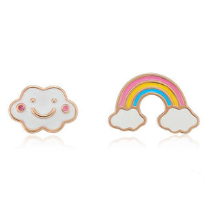 Smiles on the Pan Rainbow Earrings