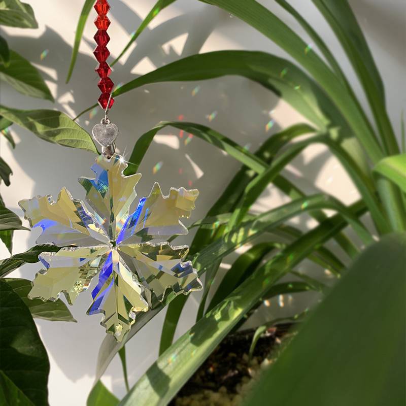 Rainbow Snowflake Prism Suncatcher