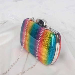 Rainbow Glitter Clutch