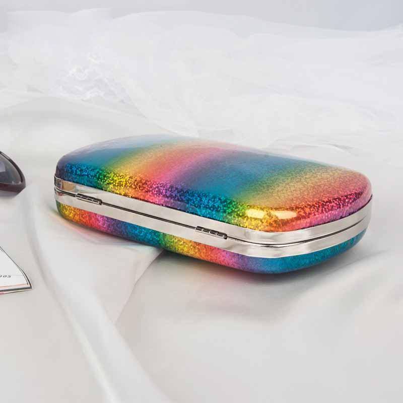 Rainbow Glitter Clutch