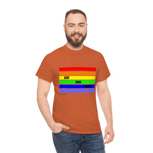 Gay and Proud Unisex Heavy Cotton Tee