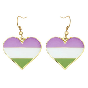 Pride Love Heart Earrings