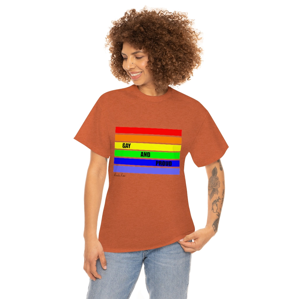 Gay and Proud Unisex Heavy Cotton Tee