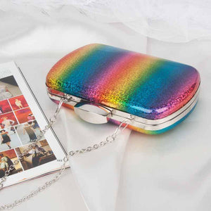 Rainbow Glitter Clutch