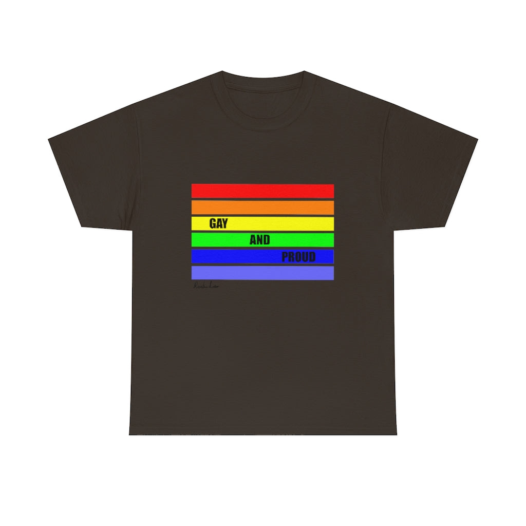 Gay and Proud Unisex Heavy Cotton Tee