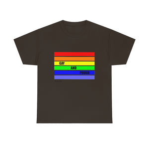 Gay and Proud Unisex Heavy Cotton Tee