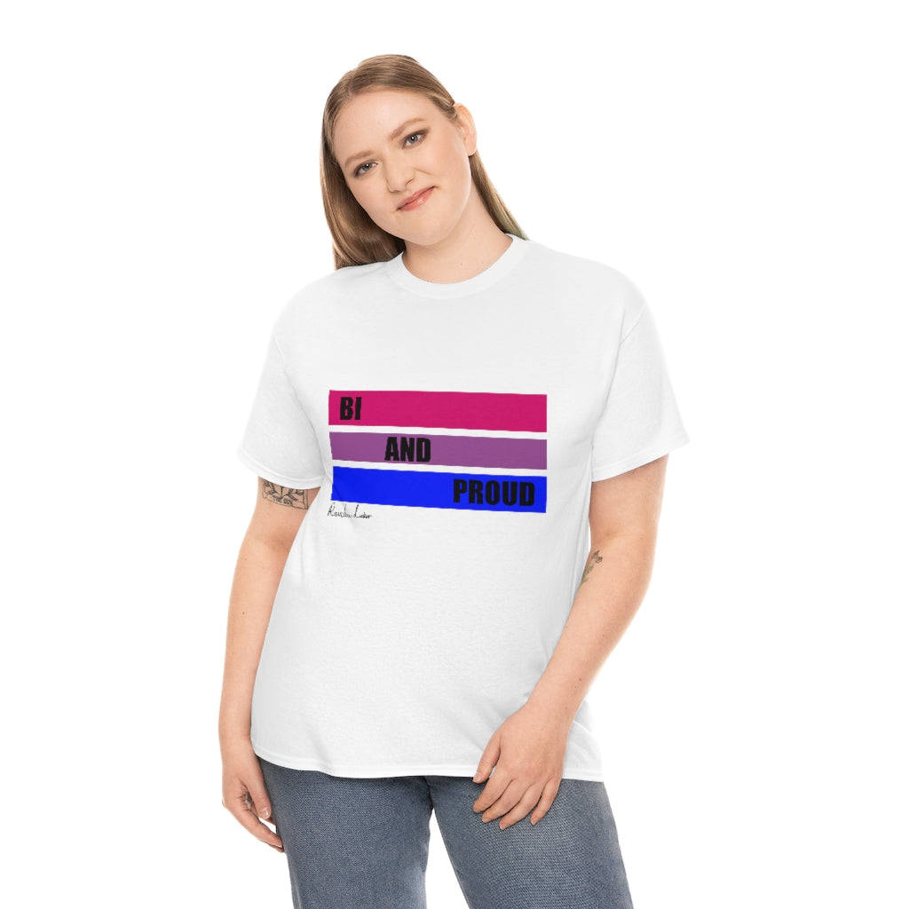 Bi and Proud Unisex Heavy Cotton Tee