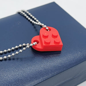 Heart-Shaped Bricks Couple Necklace