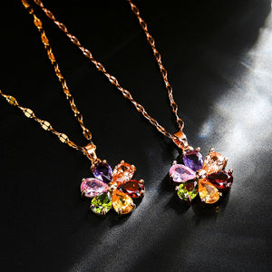 Rainbow Petals Necklace