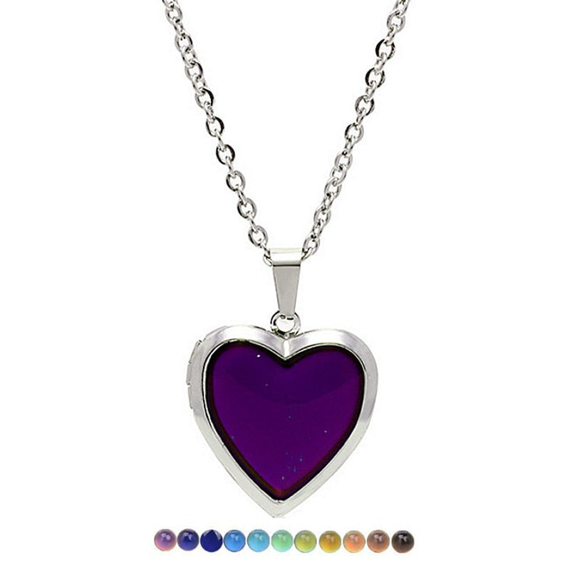 Moody Heart Locket Necklace