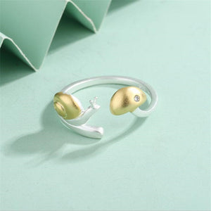 Snail & Mushroom Adjustable Ring