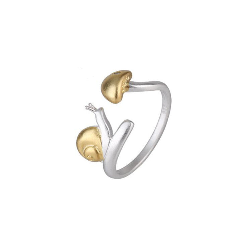 Snail & Mushroom Adjustable Ring