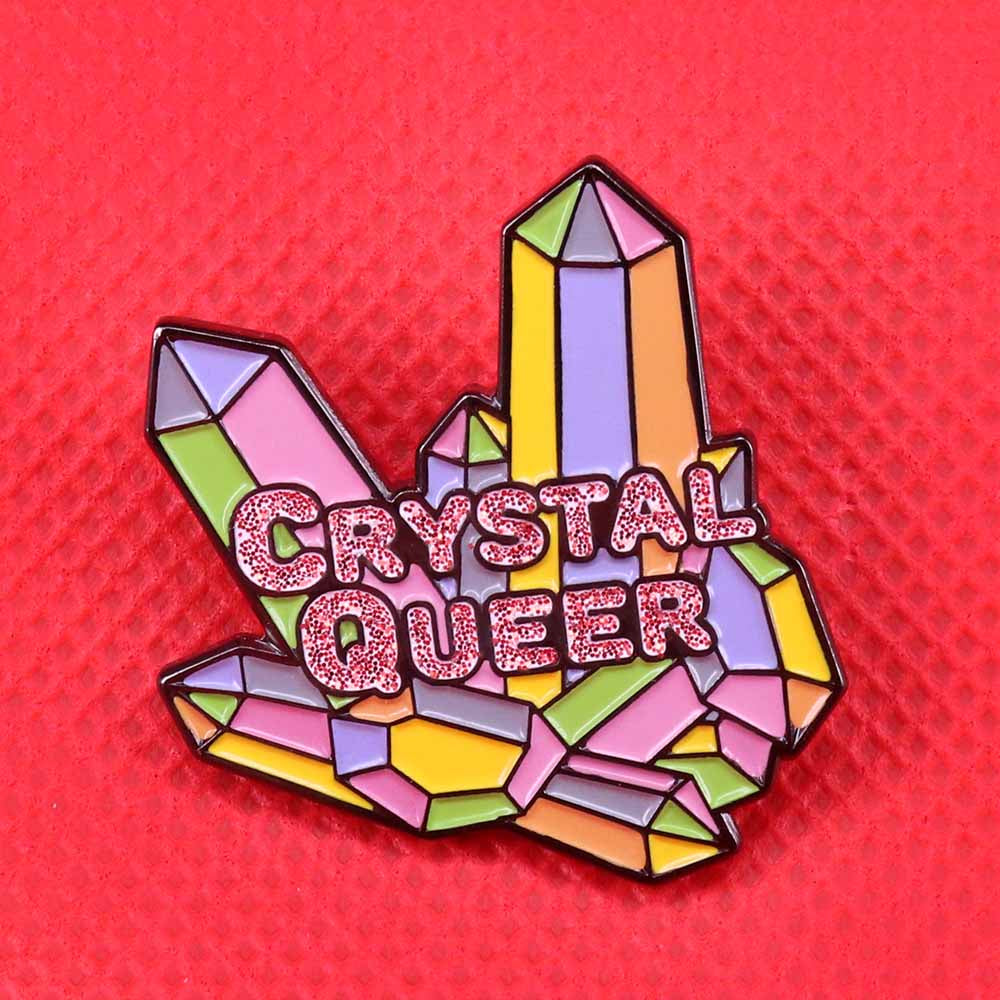 Crystal Queer Enamel Pin