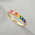 Glitzy Rainbow Crystals Ring