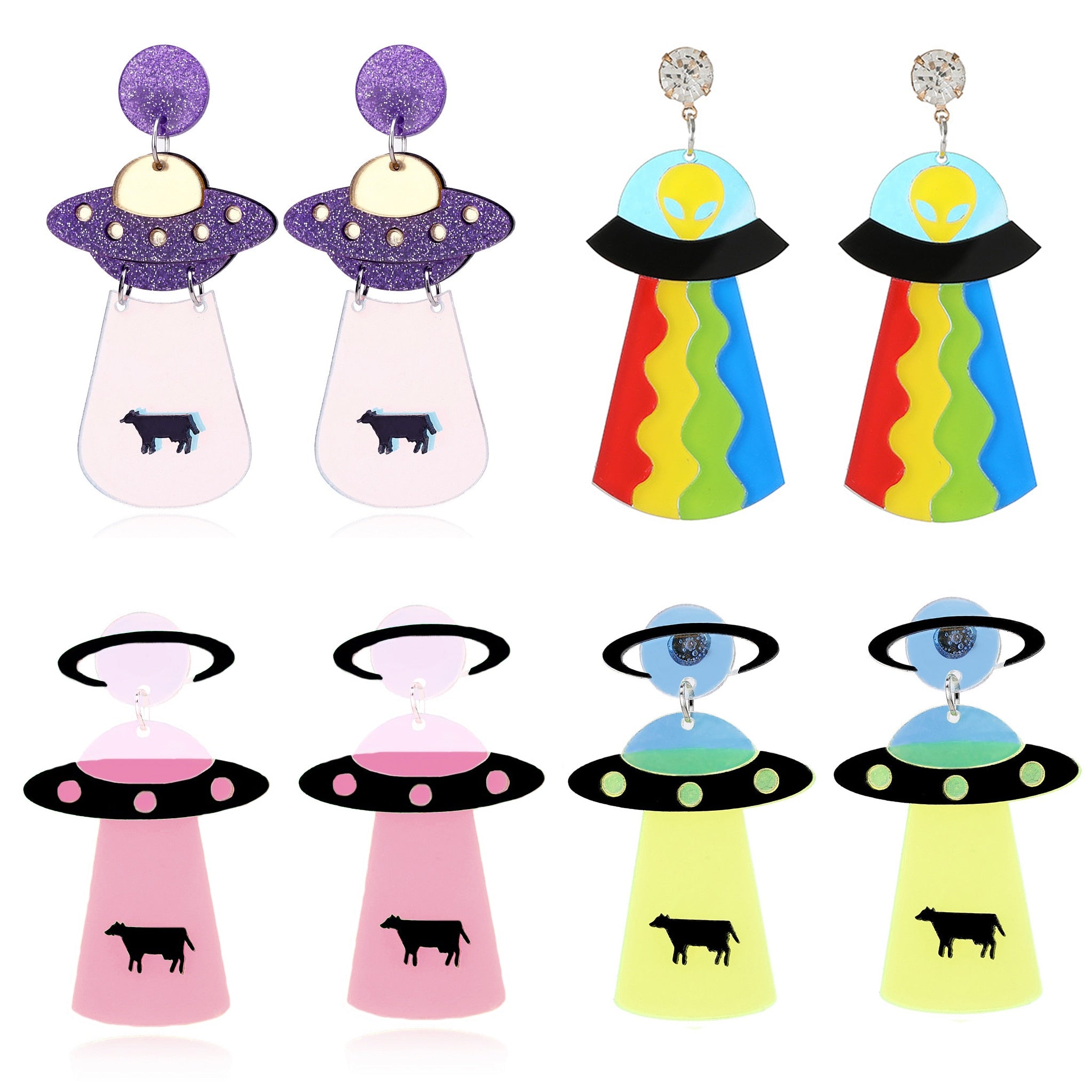 UFO Alien Abduction Earrings