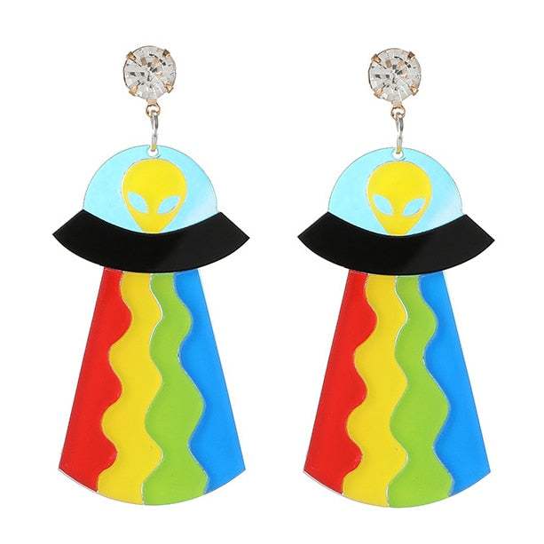 UFO Alien Abduction Earrings