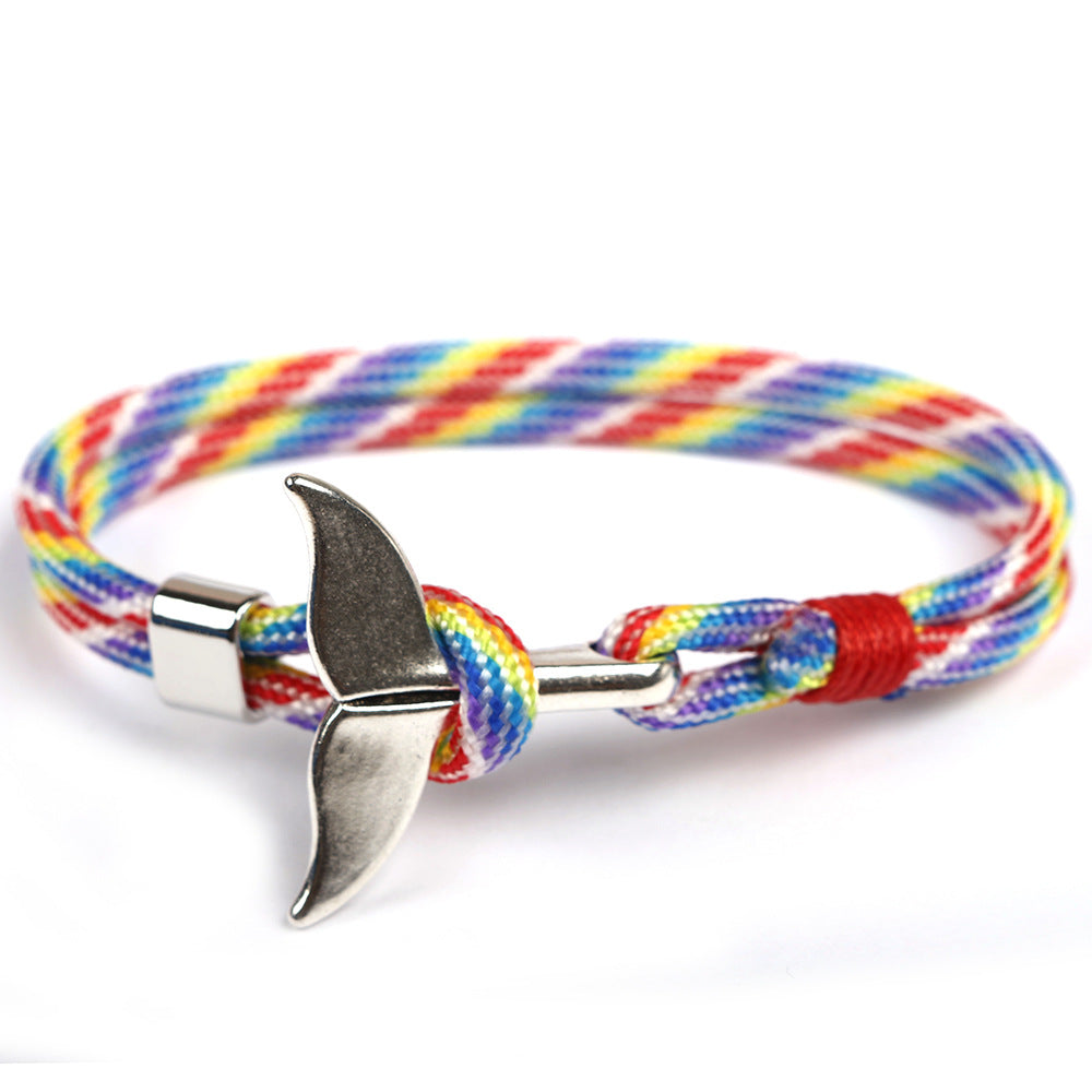 Caudal Fin Rope Bracelet - The Rainbow Locker