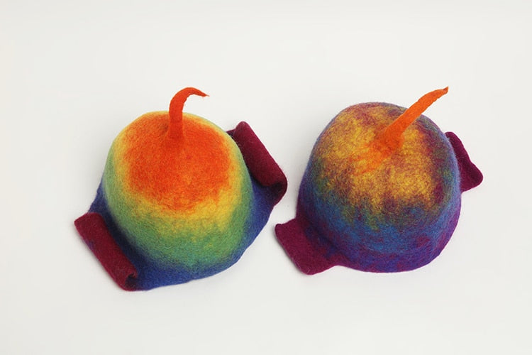 Rainbow Elf Wool Hat