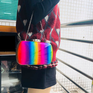 Rainbow Glitter Clutch