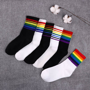 Cute Rainbow Crew Socks